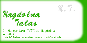 magdolna talas business card